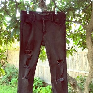 FINAL OFFER Black ripped skinny jeggings